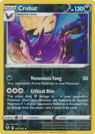 Silver Tempest - 105/195 - Crobat - Reverse Holo