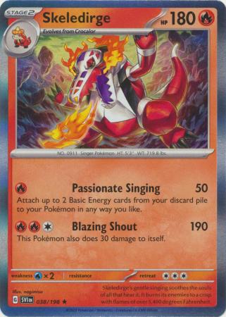 Scarlet &amp; Violet - 038/198 - Skeledirge - Holo
