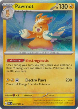 Scarlet &amp; Violet - 076/198 - Pawmot - Holo