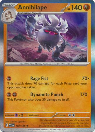 Scarlet &amp; Violet - 109/198 - Annihilape - Holo