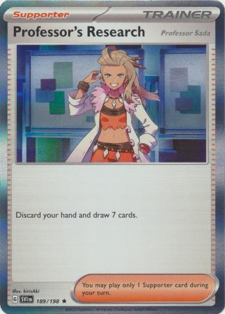 Scarlet &amp; Violet - 189/198 - Professor's Research (Professor Sada) - Holo