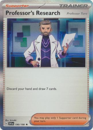 Scarlet &amp; Violet - 190/198 - Professor's Research (Professor Turo) - Holo
