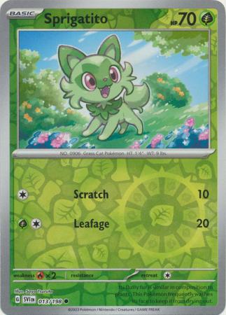 Scarlet &amp; Violet - 013/198 - Sprigatito - Reverse Holo