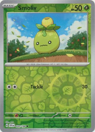 Scarlet &amp; Violet - 020/198 - Smoliv - Reverse Holo