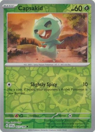 Scarlet &amp; Violet - 027/198 - Capsakid - Reverse Holo