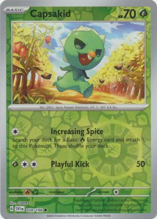 Scarlet &amp; Violet - 028/198 - Capsakid - Reverse Holo