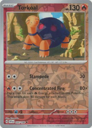 Scarlet &amp; Violet - 035/198 - Torkoal - Reverse Holo