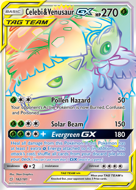 Team Up - 182/181 - Celebi &amp; Venusaur GX (Tag Team)