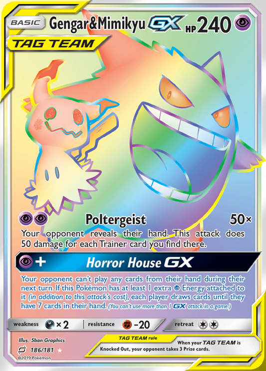 Team Up - 186/181 - Gengar &amp; Mimikyu GX (Tag Team)