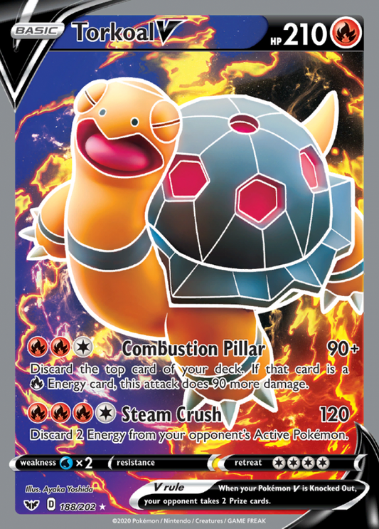 Sword &amp; Shield - 188/202 - Torkoal V