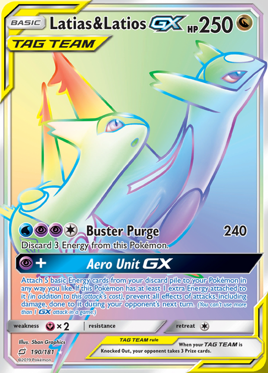 Team Up - 190/181 - Latias &amp; Latios GX (Tag Team)