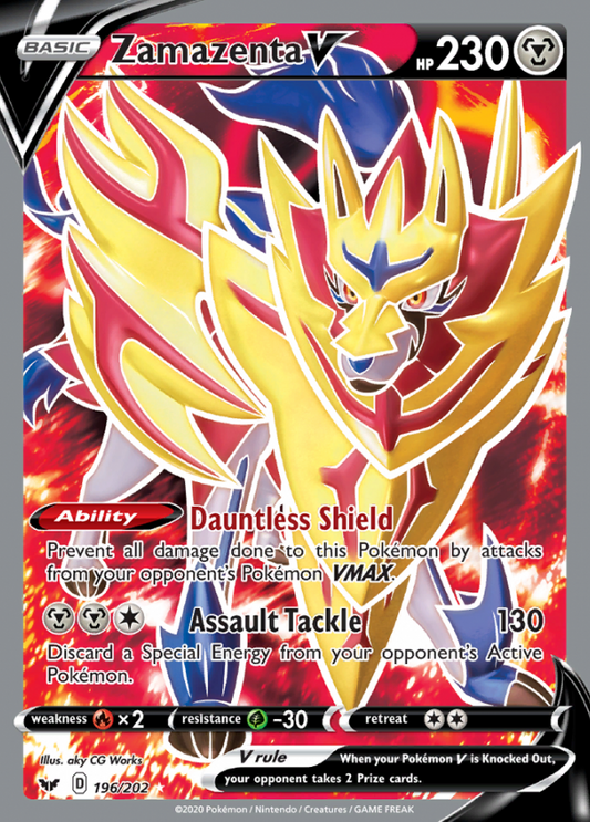 Sword &amp; Shield - 196/202 - Zamazenta V