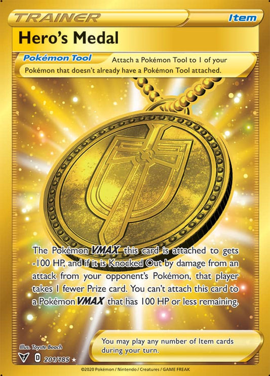 Vivid Voltage - 201/185 - Hero's Medal (Gold)