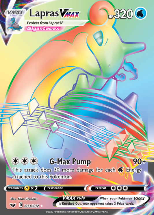 Sword &amp; Shield - 203/202 - Lapras VMAX