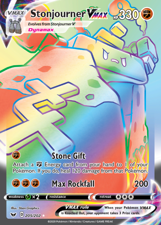 Sword &amp; Shield - 205/202 - Stonjourner VMAX