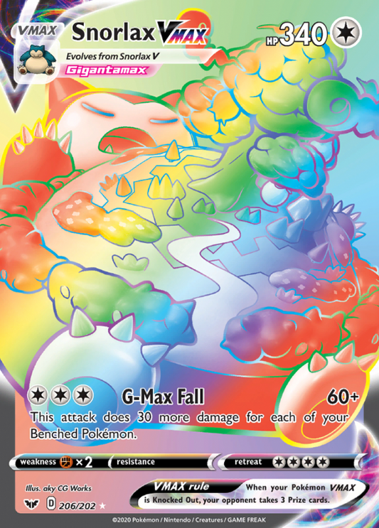 Sword &amp; Shield - 206/202 - Snorlax VMAX