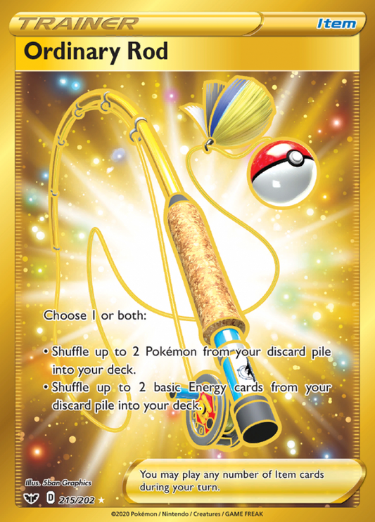 Sword &amp; Shield - 215/202 - Ordinary Rod (Gold)