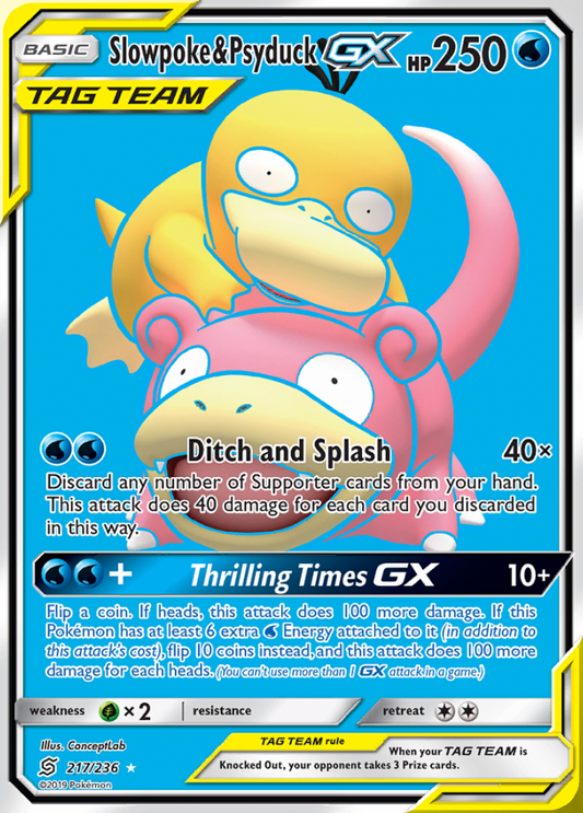 Unified Minds - 217/236 - Slowpoke &amp; Psyduck GX (Tag Team)