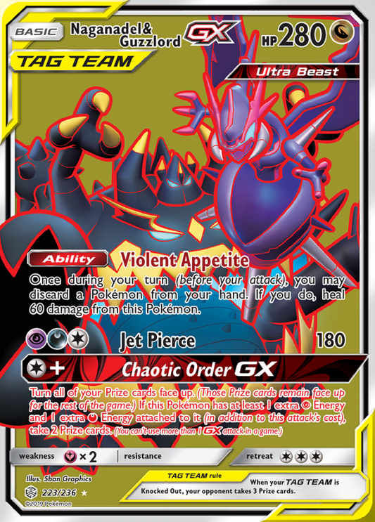 Cosmic Eclipse - 223/236 - Naganadel &amp; Guzzlord GX (Tag Team)