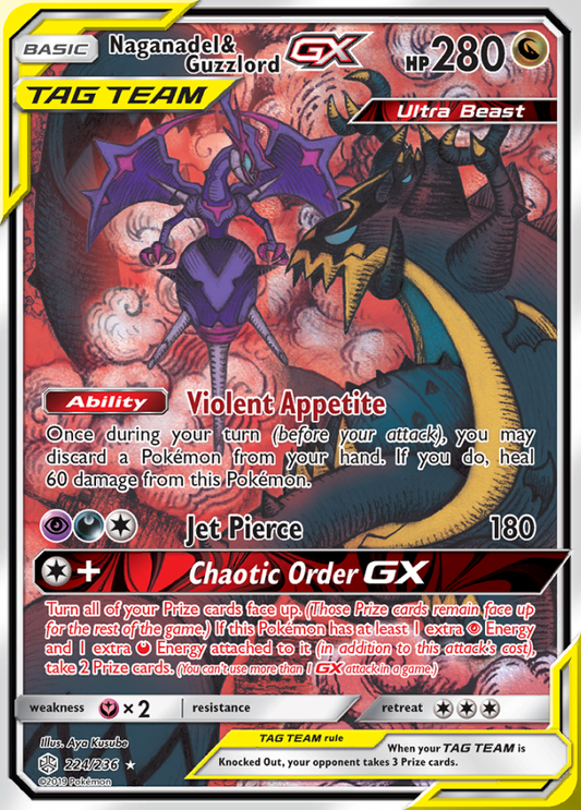 Cosmic Eclipse - 224/236 - Naganadel &amp; Guzzlord GX (Tag Team)