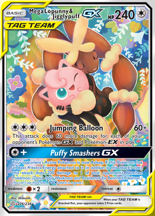 Cosmic Eclipse - 226/236 - Mega Lopunny &amp; Jigglypuff GX (Tag Team)