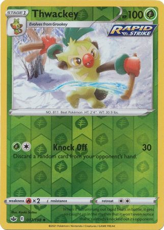 Chilling Reign - 017/198 - Thwackey - Reverse Holo