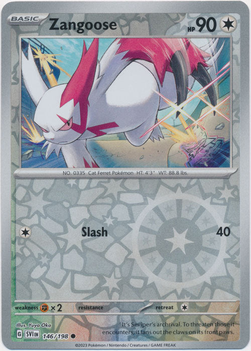 Scarlet &amp; Violet - 146/198 - Zangoose - Reverse Holo