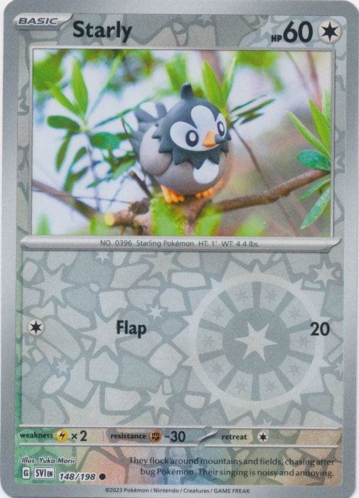 Scarlet &amp; Violet - 148/198 - Starly - Reverse Holo