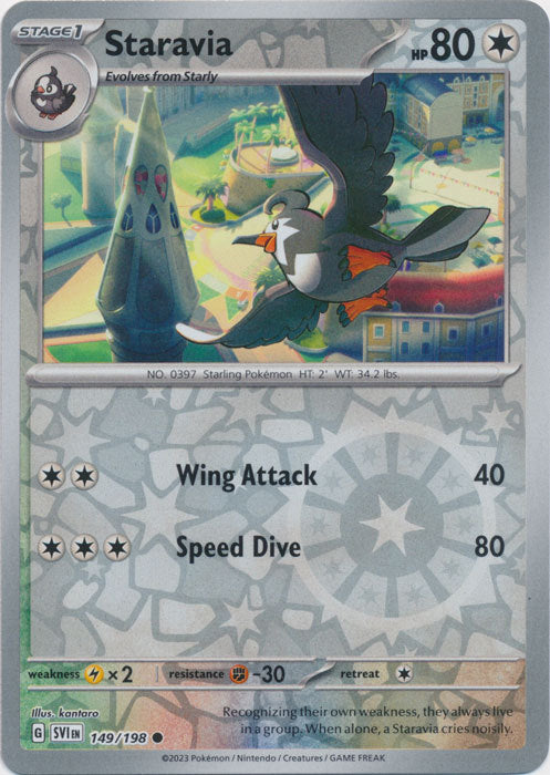 Scarlet &amp; Violet - 149/198 - Staravia - Reverse Holo