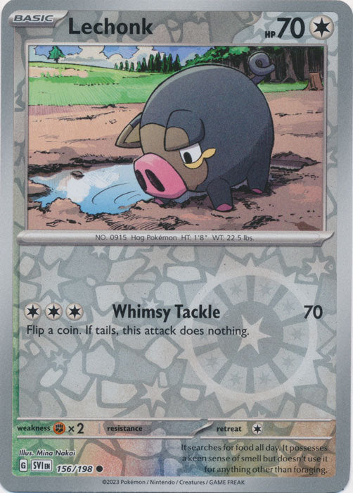 Scarlet &amp; Violet - 156/198 - Lechonk - Reverse Holo