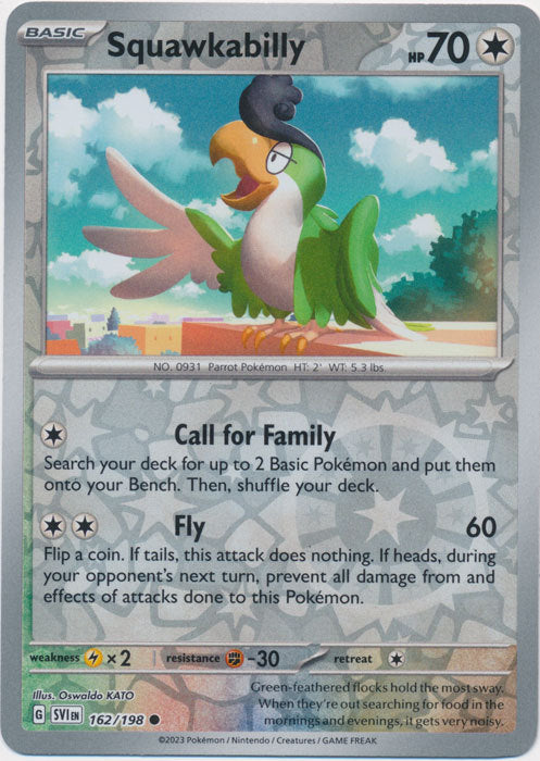 Scarlet &amp; Violet - 162/198 - Squawkabilly - Reverse Holo