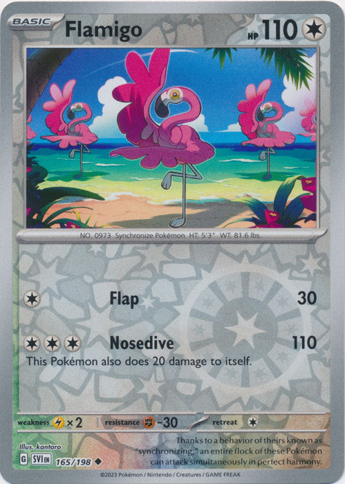 Scarlet &amp; Violet - 165/198 - Flamigo - Reverse Holo
