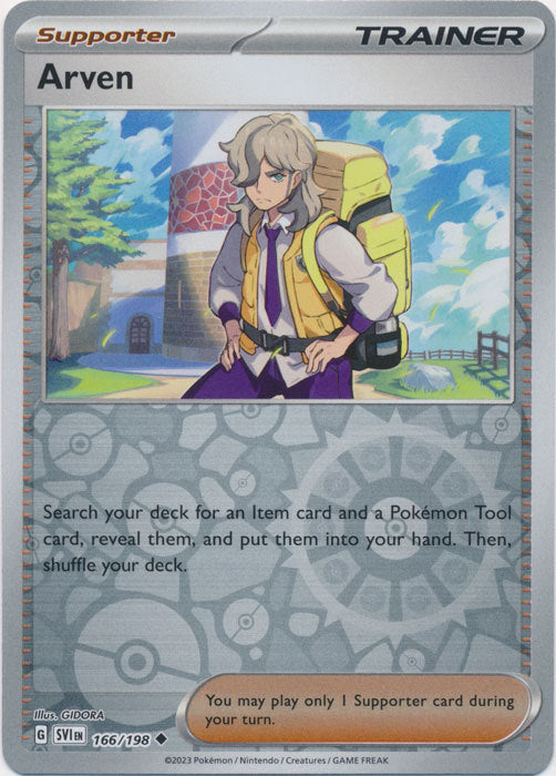 Scarlet &amp; Violet - 166/198 - Arven - Reverse Holo