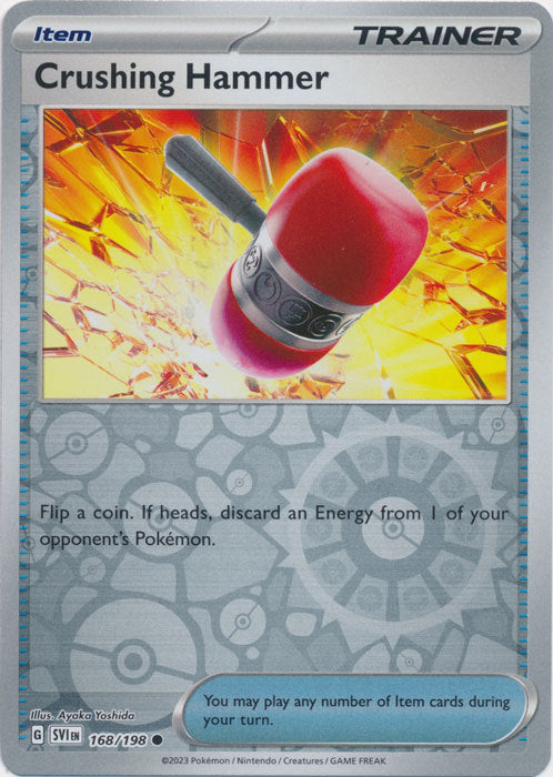 Scarlet &amp; Violet - 168/198 - Crushing Hammer - Reverse Holo