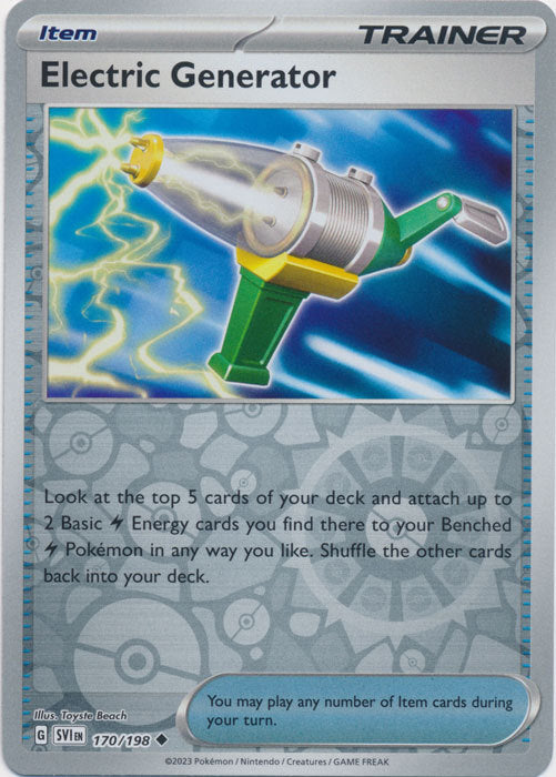 Scarlet &amp; Violet - 170/198 - Electric Generator - Reverse Holo