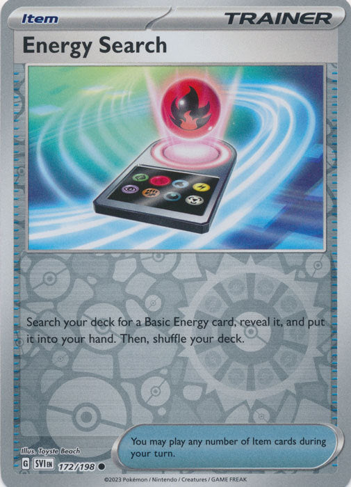 Scarlet &amp; Violet - 172/198 - Energy Search - Reverse Holo