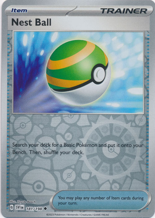 Scarlet &amp; Violet - 181/198 - Nest Ball - Reverse Holo