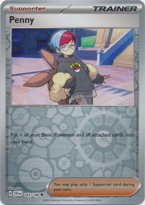 Scarlet &amp; Violet - 183/198 - Penny - Reverse Holo