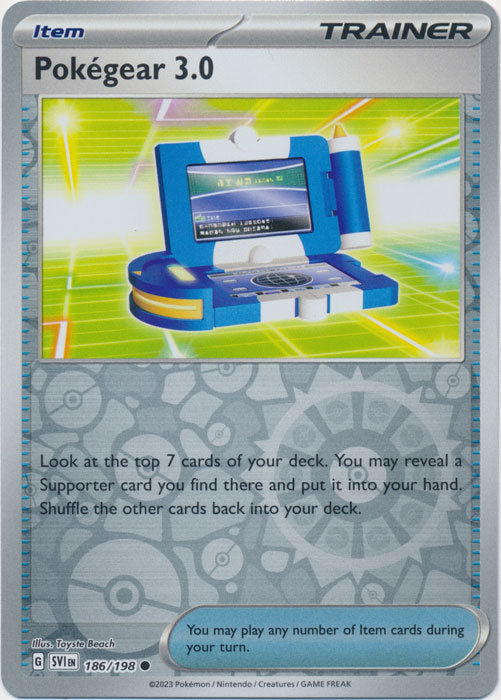 Scarlet &amp; Violet - 186/198 - Pokégear 3.0 - Reverse Holo