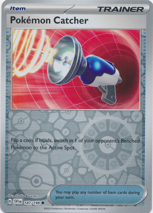Scarlet &amp; Violet - 187/198 - Pokémon Catcher - Reverse Holo