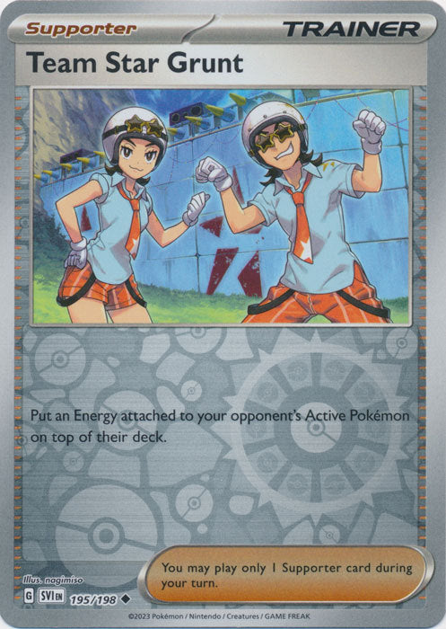 Scarlet &amp; Violet - 195/198 - Team Star Grunt - Reverse Holo