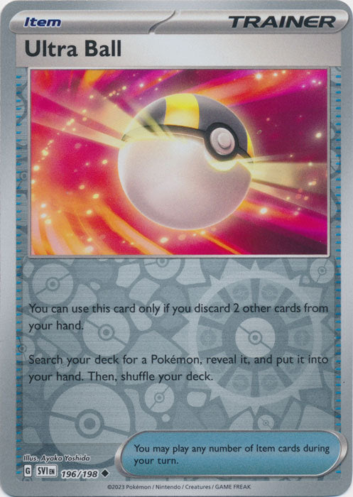 Scarlet &amp; Violet - 196/198 - Ultra Ball - Reverse Holo