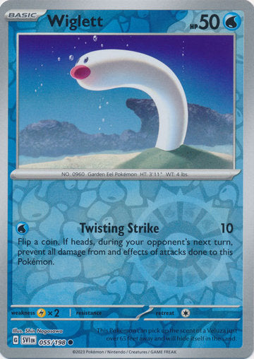 Scarlet &amp; Violet - 055/198 - Wiglett - Reverse Holo