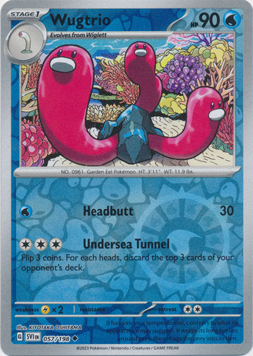 Scarlet &amp; Violet - 057/198 - Wugtrio - Reverse Holo