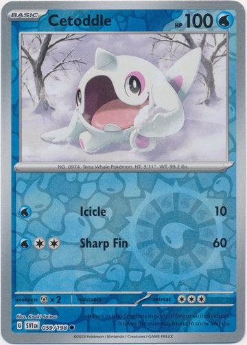 Scarlet &amp; Violet - 059/198 - Cetoddle - Reverse Holo