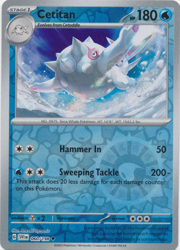 Scarlet &amp; Violet - 060/198 - Cetitan - Reverse Holo