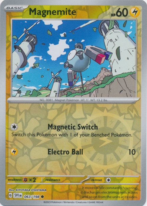 Scarlet &amp; Violet - 063/198 - Magnemite - Reverse Holo