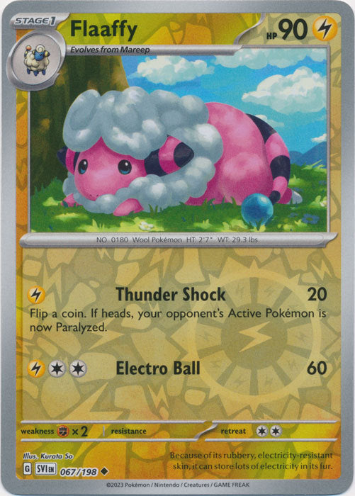Scarlet &amp; Violet - 067/198 - Flaaffy - Reverse Holo