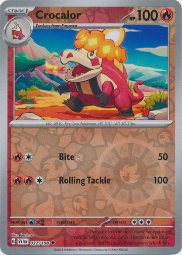 Scarlet &amp; Violet - 037/198 - Crocalor - Reverse Holo
