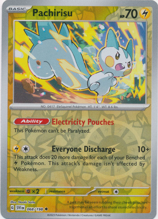 Scarlet &amp; Violet - 068/198 - Pachirisu - Reverse Holo